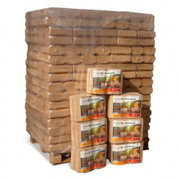 Tecsabuch Crépito komprimerte vedkubber: 100 % naturlige (1T pall)