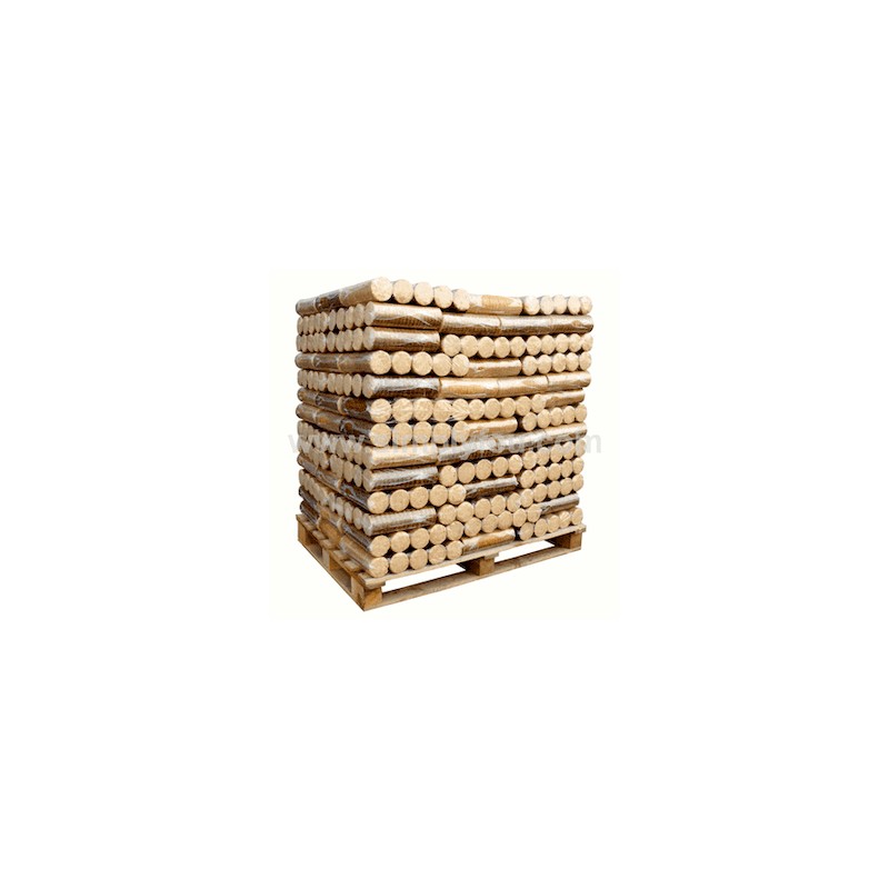100 % komprimerte tømmerstokker av hardtre – 1040 kg pall
