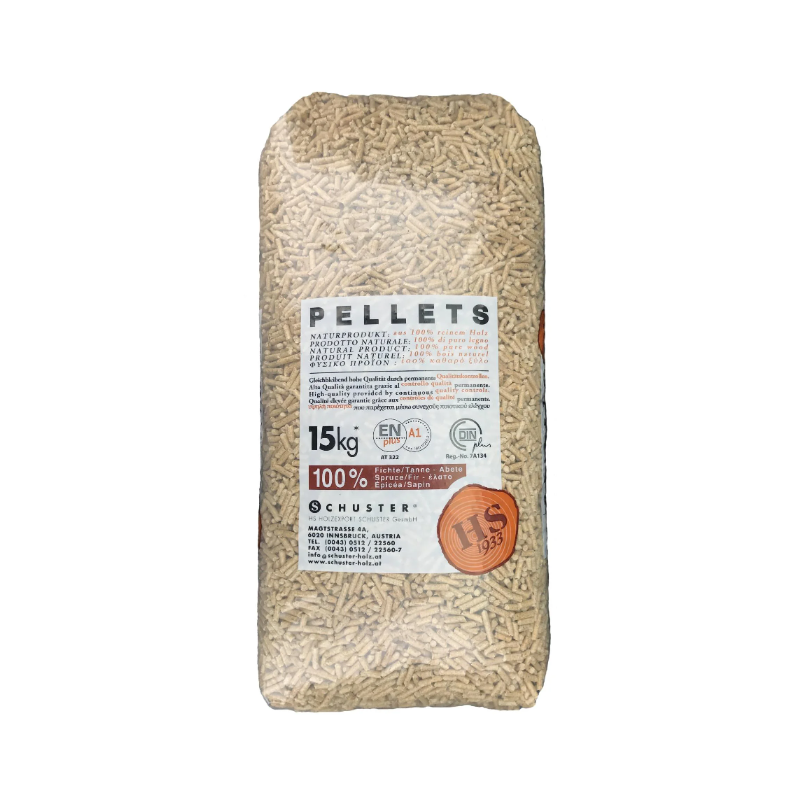SCHÜSTER trepellets - Pall med 66 sekker à 15 kg