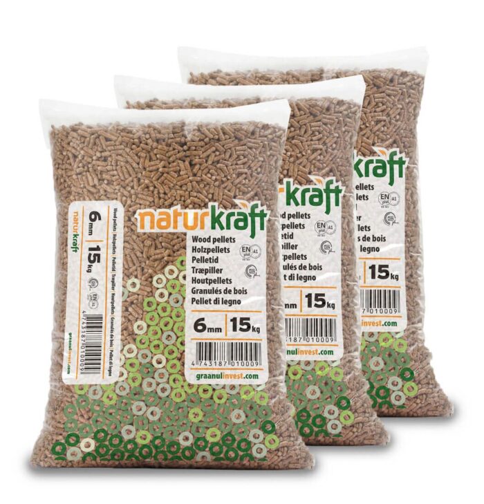 Naturkraft Pellets DIN+ & ENplus A1 til 15 kg 34 poser (510 kg)